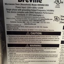  Breville - the Smooth Wave 1.2 Cu. Ft. Microwave - Stainless Steel