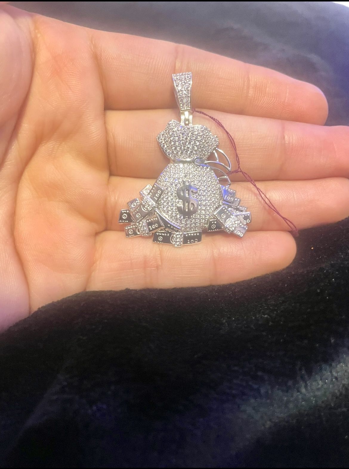 925 Silver Money Bag Pendant