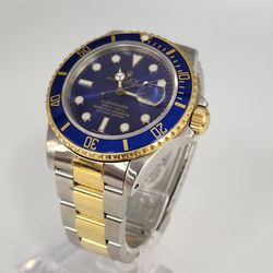 Rolex Submariner Date 16803 Two-Tone 40mm Blue Dial (Aftermarket Dial) Watch