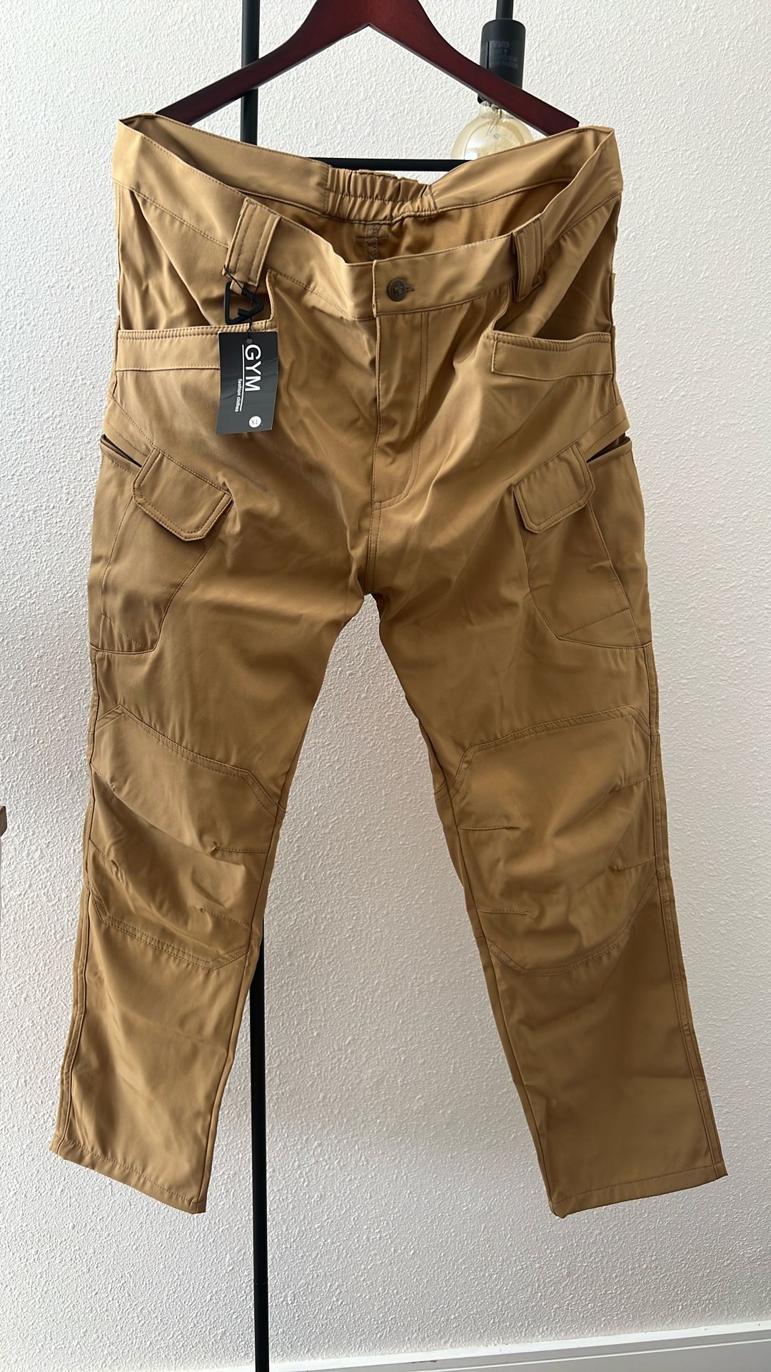 Mens Hiking Pants Lightweight Cargo Work Tactical Nylon Stretch Waterproof Quick Dry Fishing Travel Outdoor 10 Pockets
