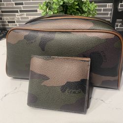 camo coach toiletry pouch