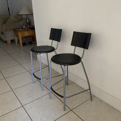 IKEA Assani Bar Stools Black/grey $35 Each $40 Both 