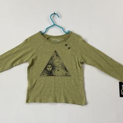 Toddler Boys Long Sleeve Shirt 2T Green (Art Class)