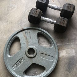 Dumbbells And Plate