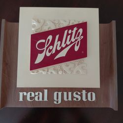 Vintage "Schlitz" plastic game room or bar sign