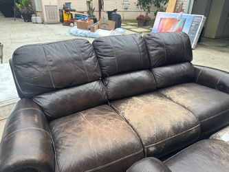 Leather sofa and love seat reclainers