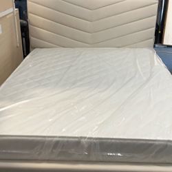 Queen Beige Vivar Hedboard 