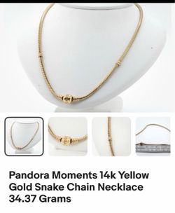 Pandora moments 14k solid gold