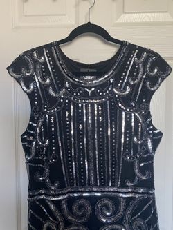 Roaring 20s Sequin & Black Dress (L)