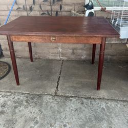 Vintage Wood Dining Table w/bottle Opener