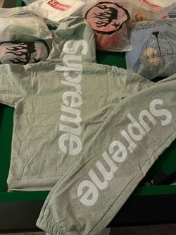 Supreme Grey Hoodie and Sweatpants Set