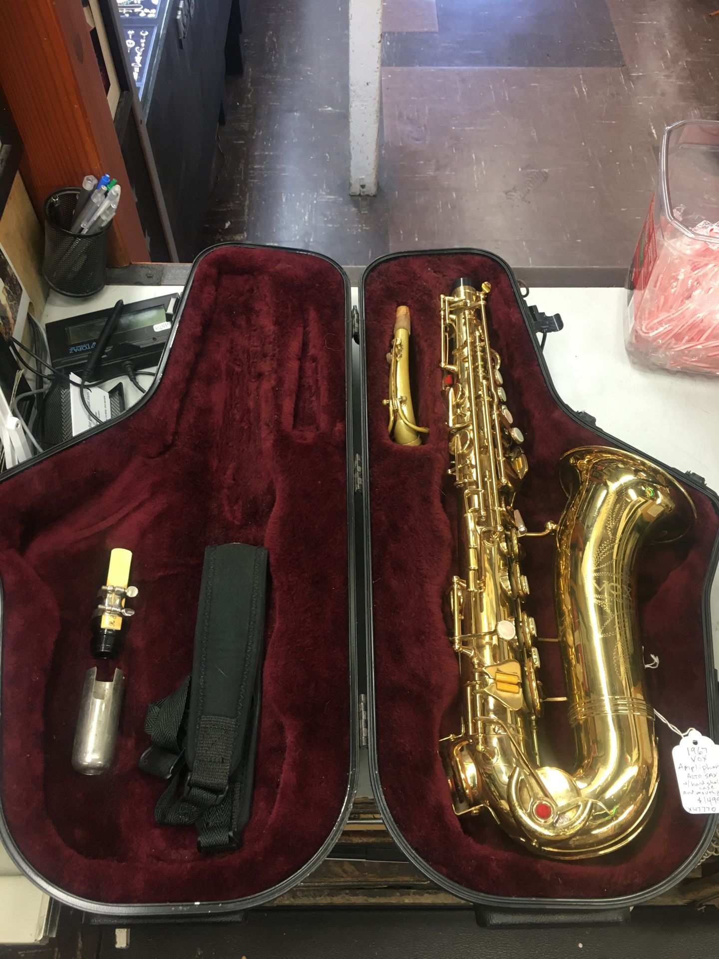 1967 Vox Ampliphonic Alto Saxophone with Hard Case and Mouthpiece