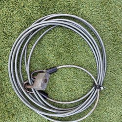 30 Foot Vinyl Coated Braided Steel Cable With looped Ends And Padlock