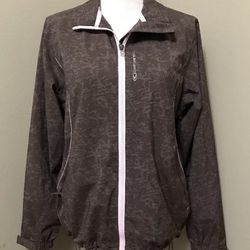 CATMANDOO Brown Pink Waterproof Windproof Track Running Jacket Womens EU 40 US 8