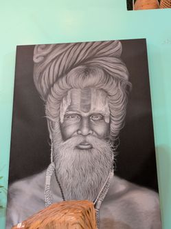 Indian Sadhu Large Painting