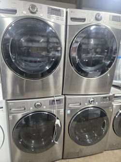 Lg Washer And Dryer Set Electric Lavadora Y Secadora 30-day Warranty 