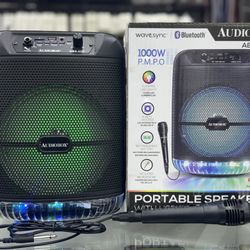 1000W Portable 8” Party Speaker with Free Microphone 