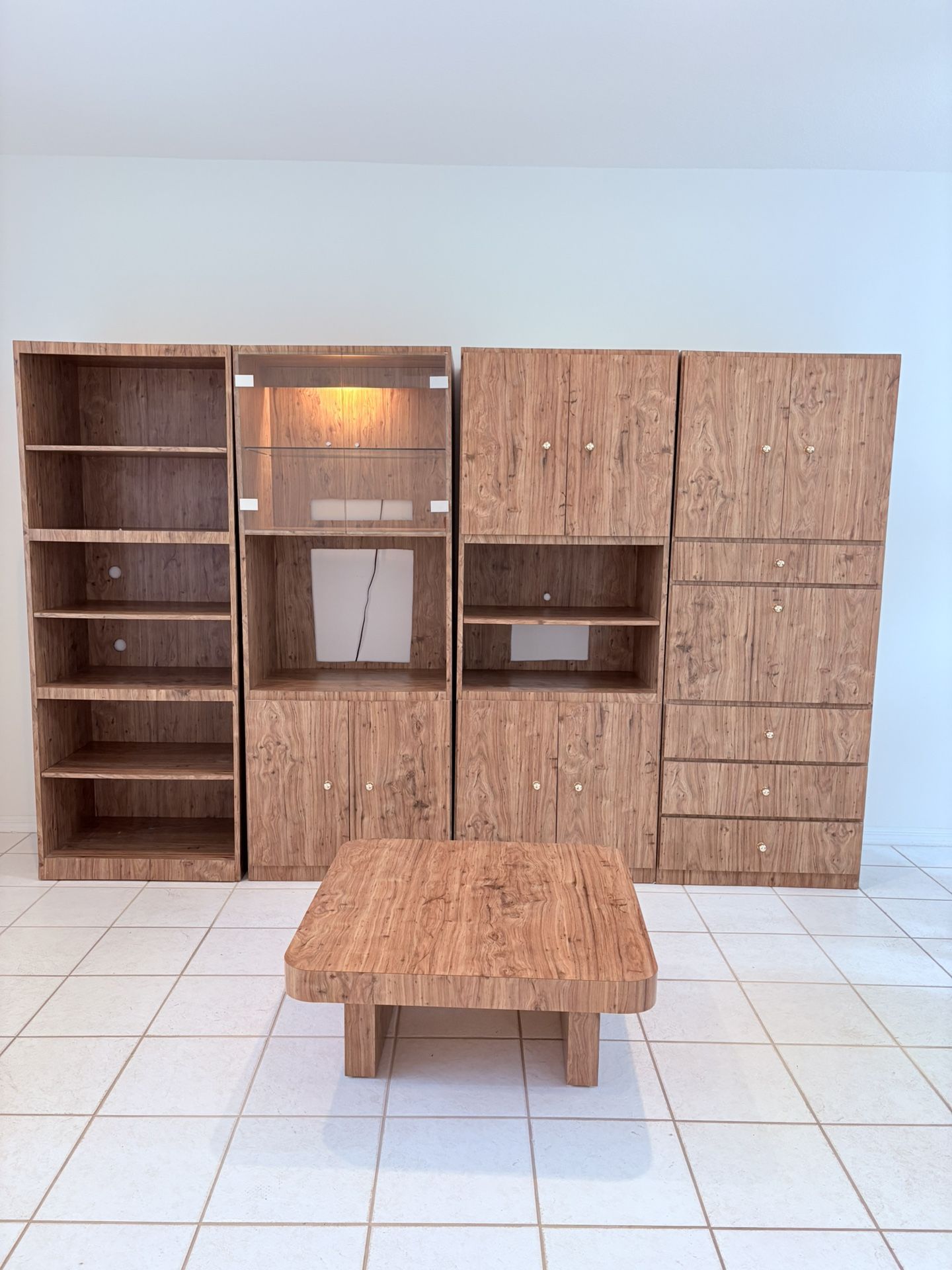 Entertainment Center And Marching Coffee Table