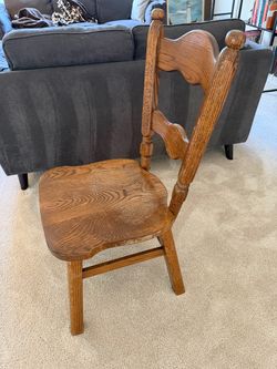 10 Solid Oak Wooden Dining Chairs