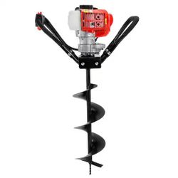 8” One Men V-Type 43cc 2-Stroke Gas Powered Post Hole Digger Bit Auger Digger Engine Head EPA Tools fence Gasoline 