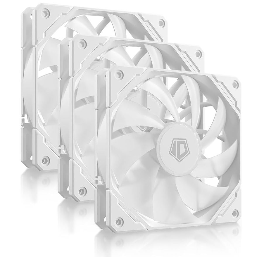 PC fans ID-COOLING TF-12025-PRO-SW Trio 120mm White Computer Case Fans 2 Pack