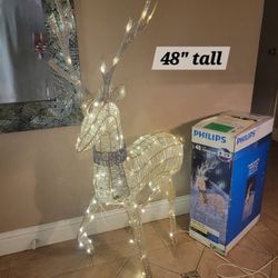 Christmas Reindeer 48" Twinkling Led Lights. All Working. 