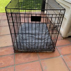 Intermediate Wire Dog Crate With A Dog Bed 