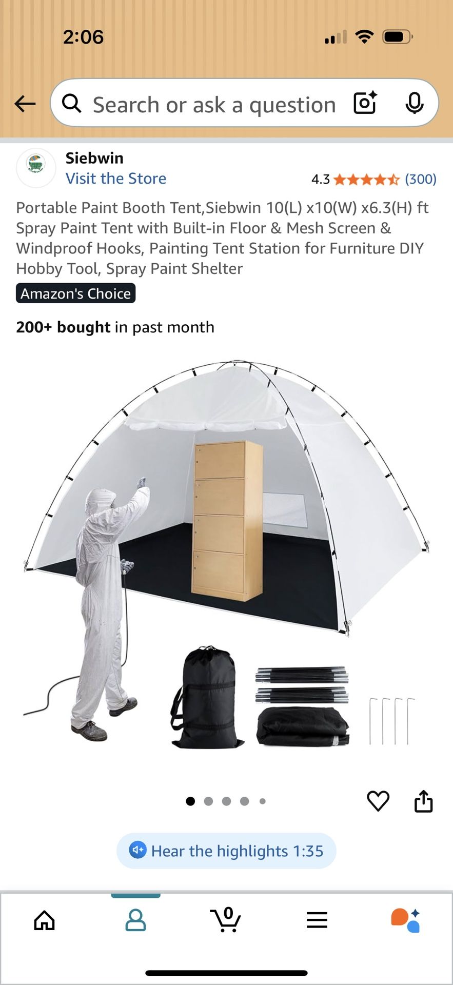 Paint Sprayer Tent