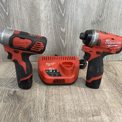 Milwaukee M12 Fuel 1/4” Hex Impact Driver & M12 Impact Wrench