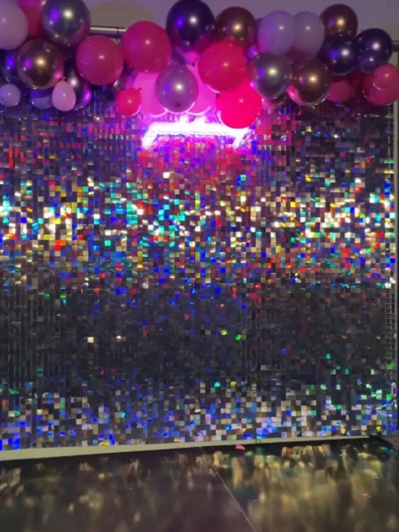 Iridescent Party sequin backdrop
