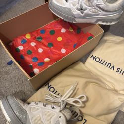 White and Grey Louis Vuitton Skate