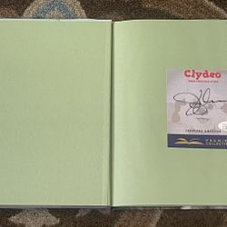 JSA COA JENNIFER ANISTON SIGNED “CLYDEO” Childrens Hardcover Book