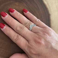 Pandora Princess Wishbone ring -size 7.5