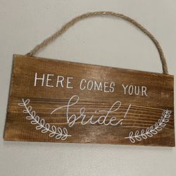 Double Sided Ring Bearer sign