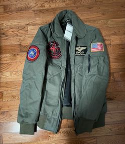 Top Gun Maverick Flight Bomber Jacket with Patches size xs