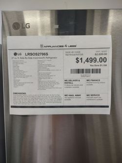 LG insta view side by side refrigerator