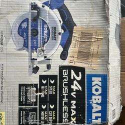 This is a Kobalt 24V MAX Brushless 6-1/2” Circular Saw (tool-only) and it is new in box (bags unopened).