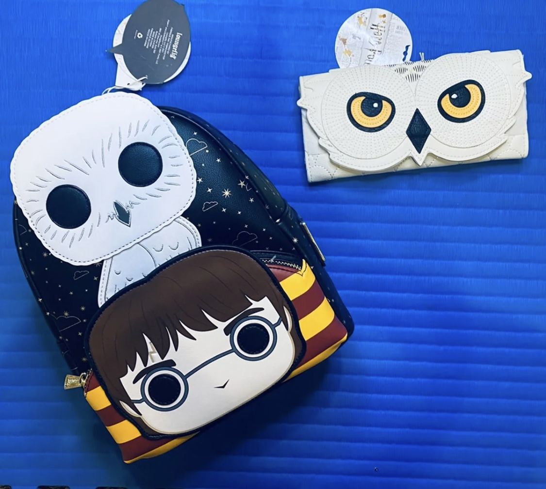 Loungefly Harry Potter / Hedwig Mini Backpack and Hedwig Wallet - NWTs