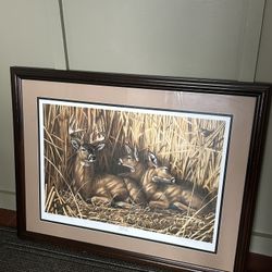 HIDEAWAY Framed Matted Signed Print Cabin life Rustic