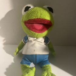 Disney Store Muppet Babies 12” Baby Kermit The Frog Plush Toy Stuffed Animal