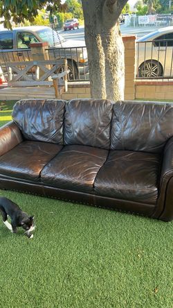 Brown Leather Couch