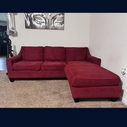 Red Sectional Couch 