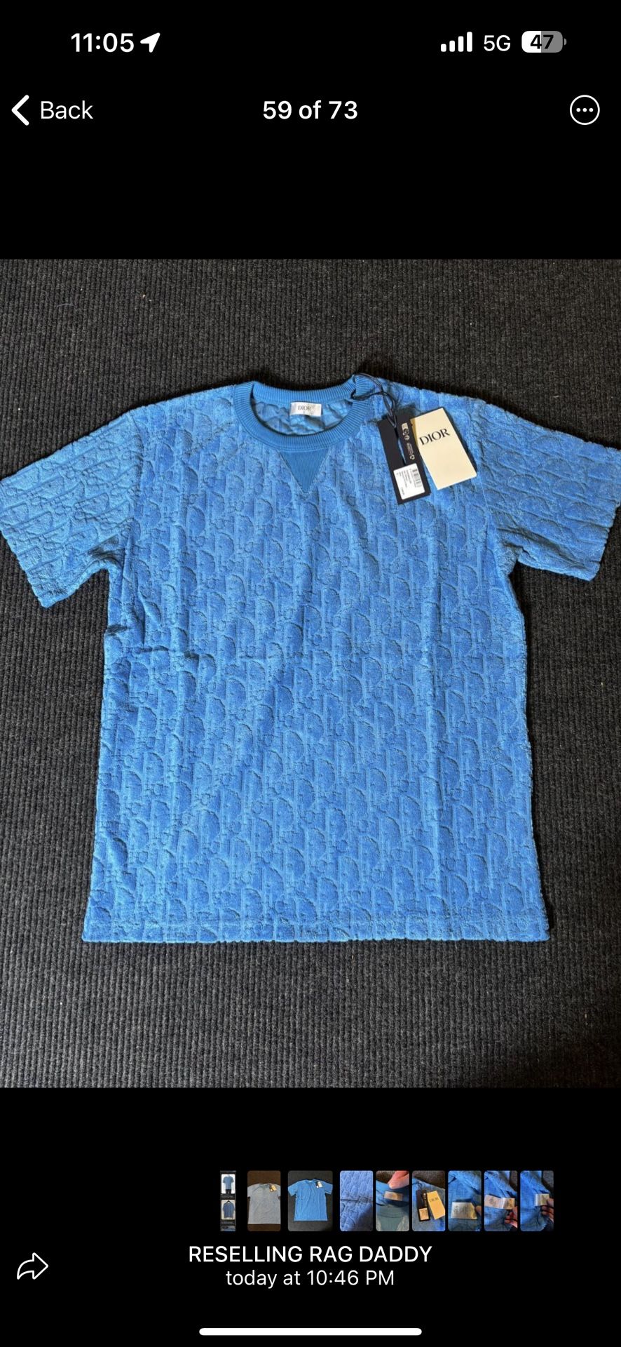 Blue Dior Oblique (Size-Large)