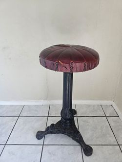 Antique Cast Iron Pedestal Stool