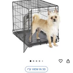 Pets 24-Inch iCrate Folding Dog Crate with Divider Panel, Secure Latches – Metal Wire Kennel for Small Breeds – Portable, Durable 