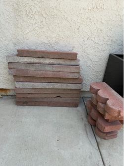 Red Concrete Straight edging stone