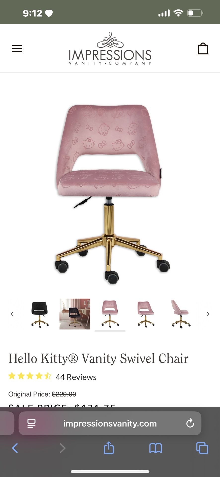Hello Kitty Vanity Chair