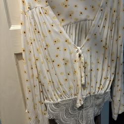 Free People Large Sunflowers Bodysuit