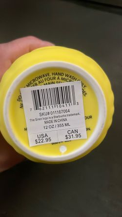Yellow ceramic Starbucks