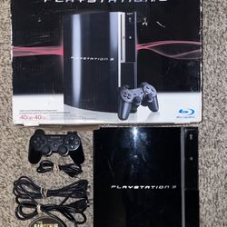 SONY PLAYSTATION 3 PS3 CONSOLE WITH VIDEO GAME & CONTROLLER